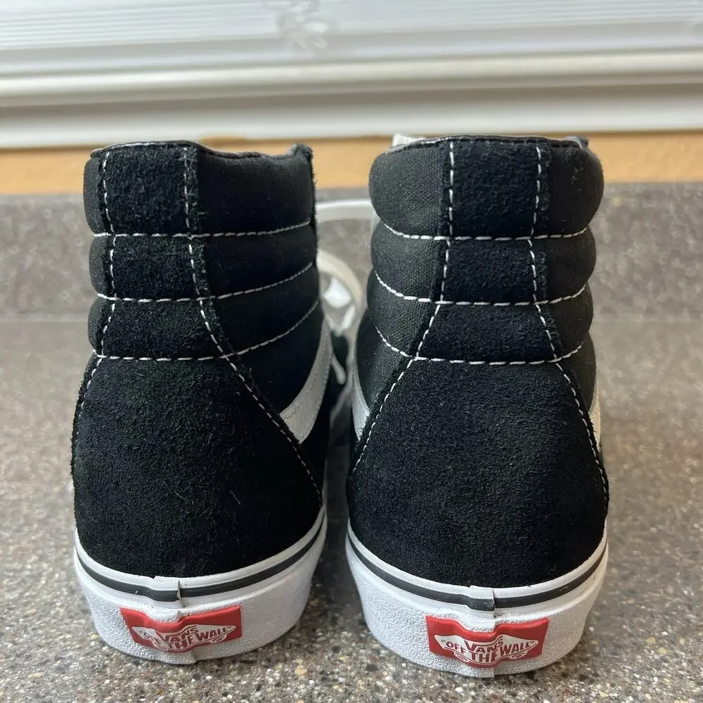 Vans Classic Sk8-Hi Black Canvas Mens Sz 7.5 Skate Shoe Womens 9 Lace Up Sneaker